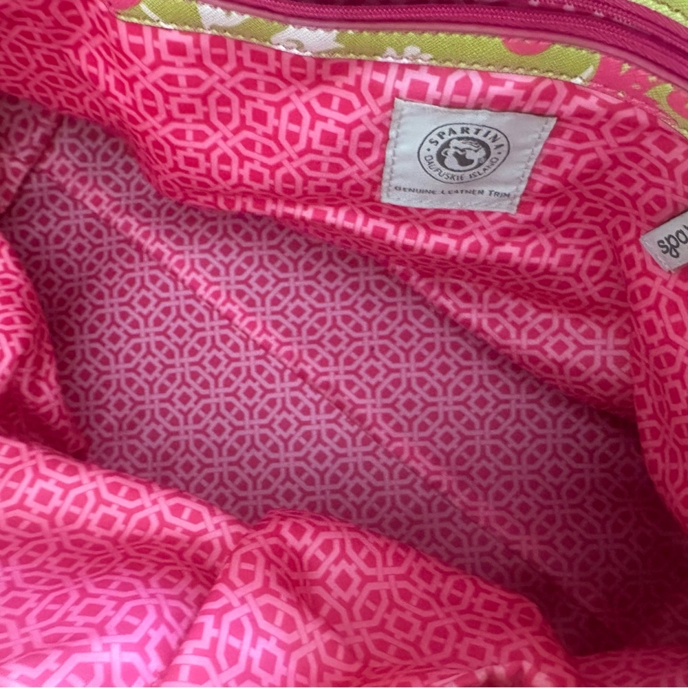 Spartina 449 Elephant Pink and Green Tote Bag - Picture 8 of 14